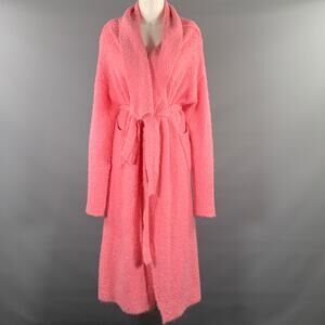 SER.O.YA Size S Pink Acrylic Blend Knitted Oversized Coat